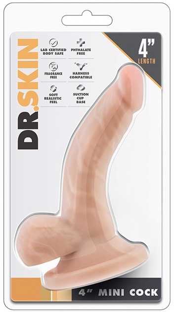 Dr. Skin Mini falo imitatorius su siurbtuku, 10.2 cm
