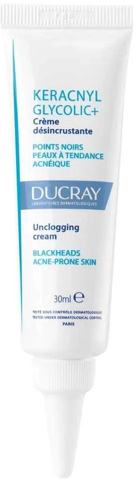"Ducray Keracnyl Glycolic+ Scrub Kreminis šveičiamasis kremas 30ml