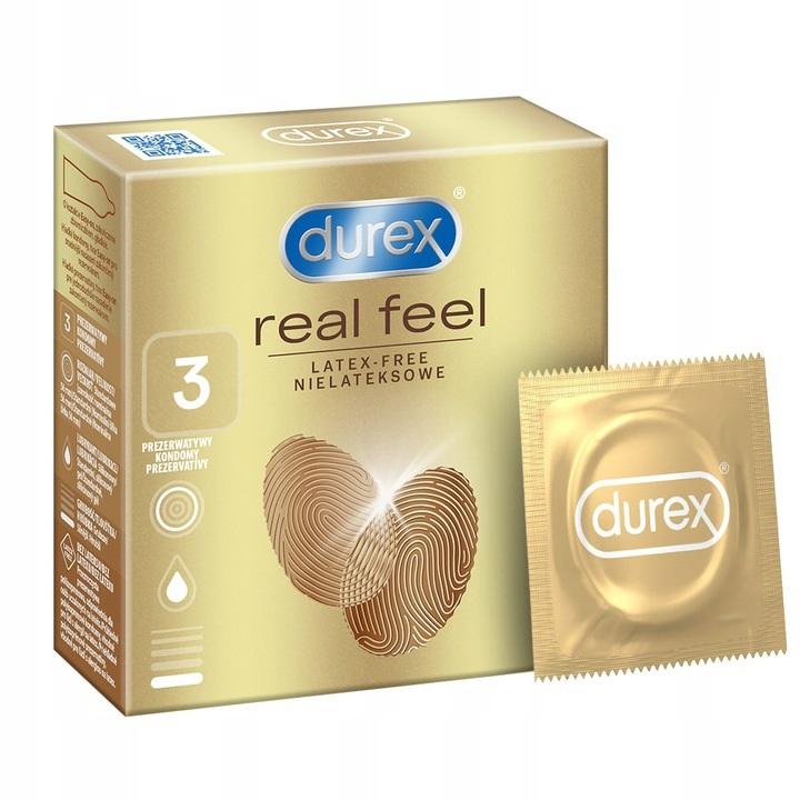 Durex Real Feel prezervatyvai be latekso 3 vnt.Be latekso