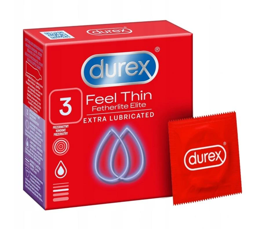 Durex Fetherlite Elite prezervatyvai 3 vnt itin ploni