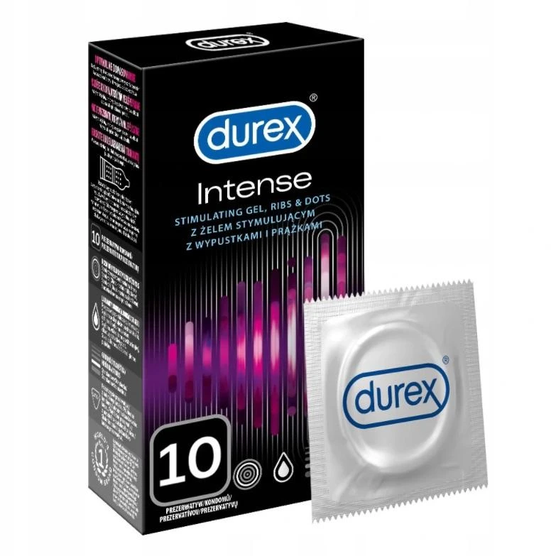 „Durex Intense“ briaunoti ir taškuoti 10 vnt.