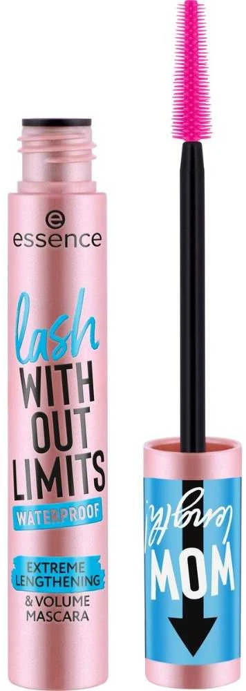 Essence Lash Without Limits Atsparus vandeniui Extreme Lenghtening & Volum Lashes Blakstienų tušas 03 Juodas, 13 ml