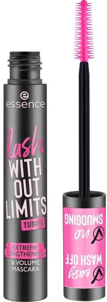 Essence Lash Without Limits Tubing Extreme Lenghtening & Volum Lashes Blakstienų tušas 04 Juodas, 13 ml