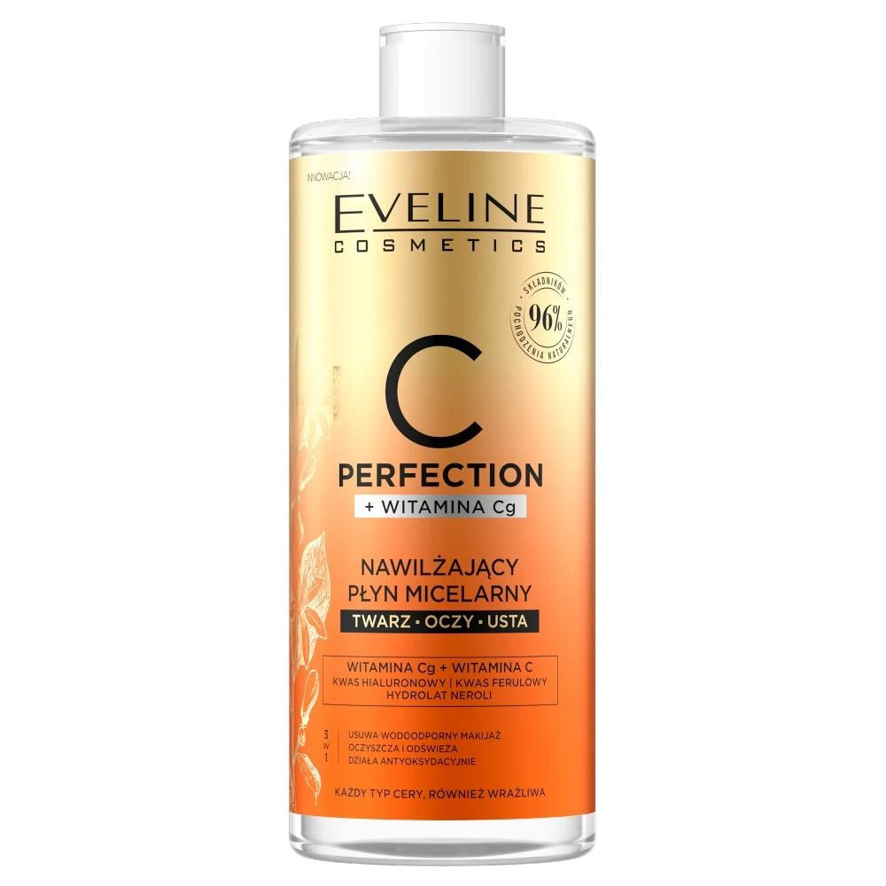„Eveline Cosmetics Eveline Eveline“, drėkinamasis micelinis skystis su vitaminu C, 500 ml – ilgas galiojimo laikas!