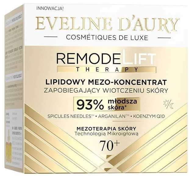 Eveline Cosmetics EVELINE D`AURY Remodelift Therapy lipidų mezokoncentratas, apsaugantis nuo odos suglebimo 70+ dienai ir nakčiai 50 ml