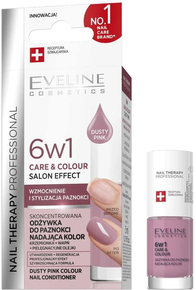 Eveline Cosmetics Nail Therapy Professional 6w1 Care & Colour, 5 ml