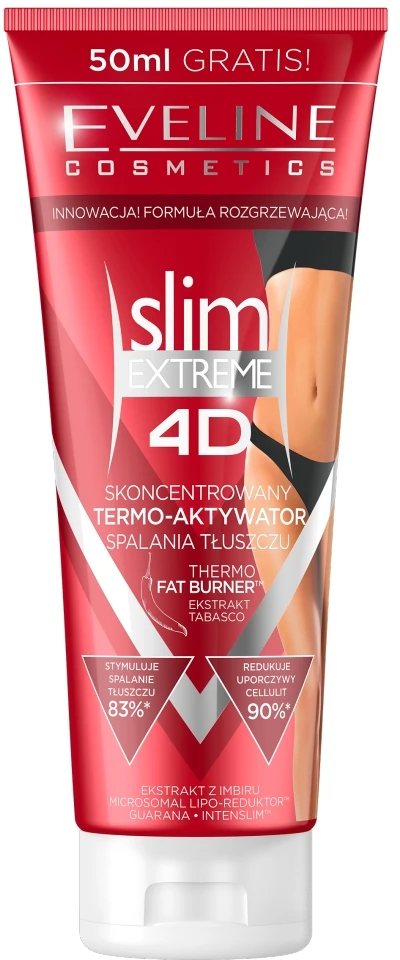 Eveline Cosmetics Eveline Slim Extreme 4D koncentruotas riebalų deginimo termoaktyvatorius, 250 ml
