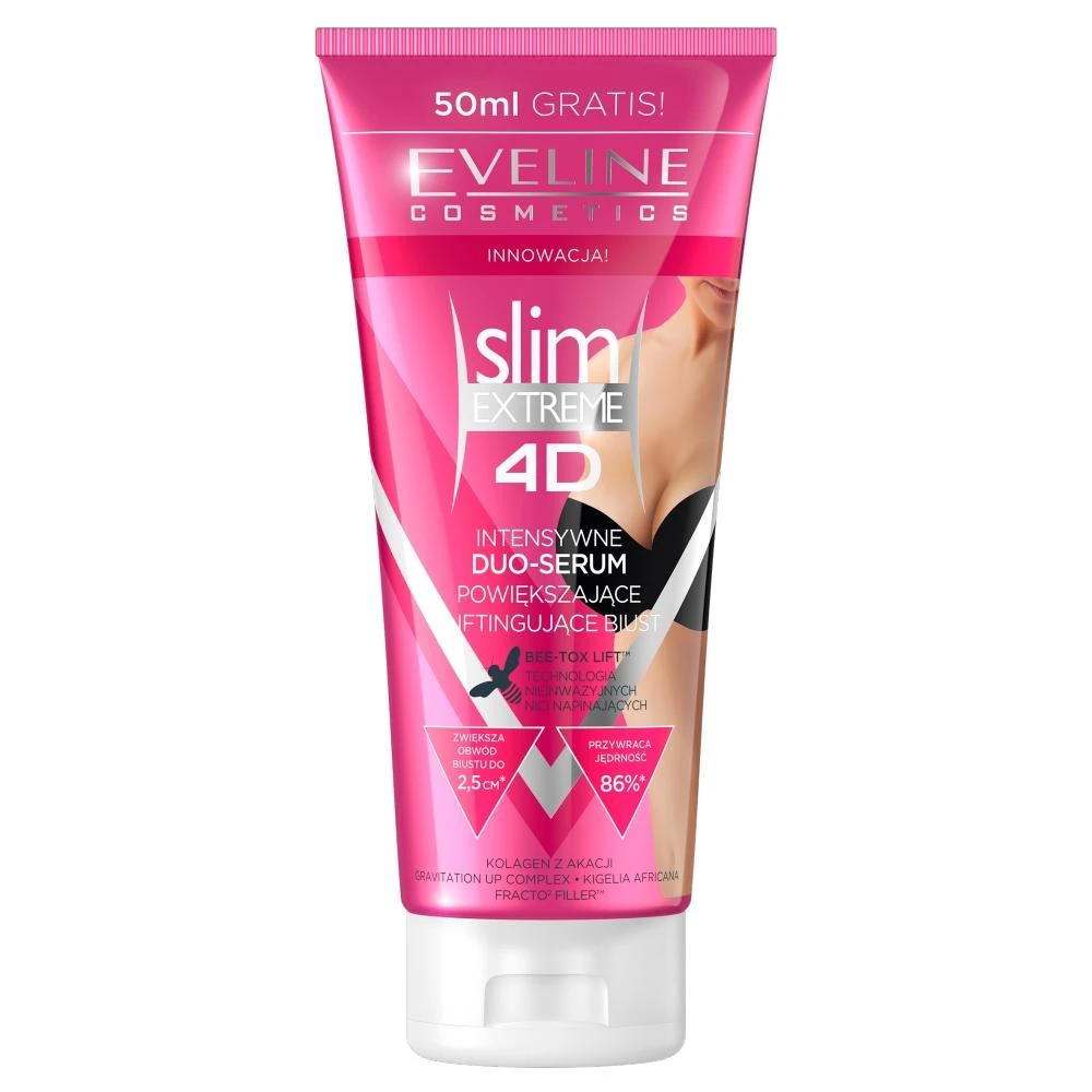 Eveline Cosmetics Eveline Slim Extreme 4D Intense Bust Volumizing And Lifting Duo-Serum, 200 ml