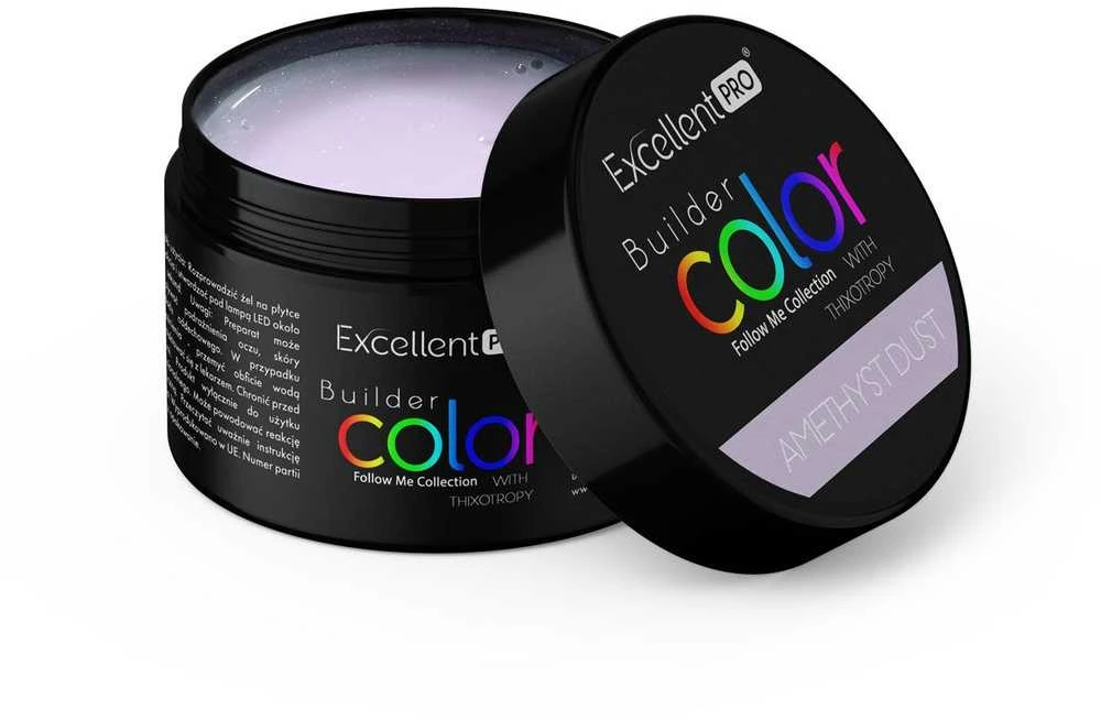 Cosmetics Zone Excellent Pro Statybiniai dažai su tiksotropiniais ametisto dulkėmis 15g