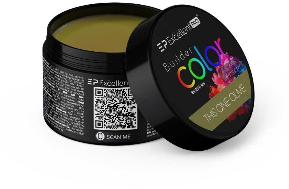 Cosmetics Zone Excellent Pro Statybiniai dažai su tiksotropiniais atspalviais „This One Olive“ 15g