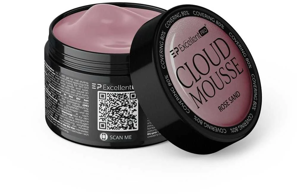 Cosmetics Zone Excellent Pro Debesų putos „Rose Sand“ statybinis gelis 50g