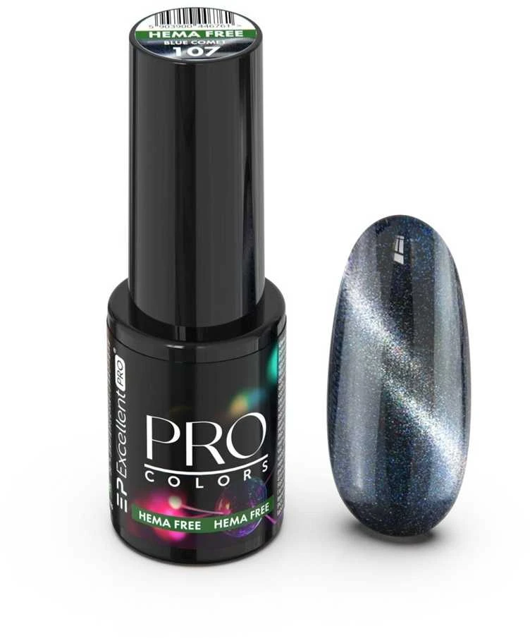 Cosmetics Zone Excellent Pro Pro Colors Hema Free CatEye hibridinis lakas 107 Mėlyna Comet 7g