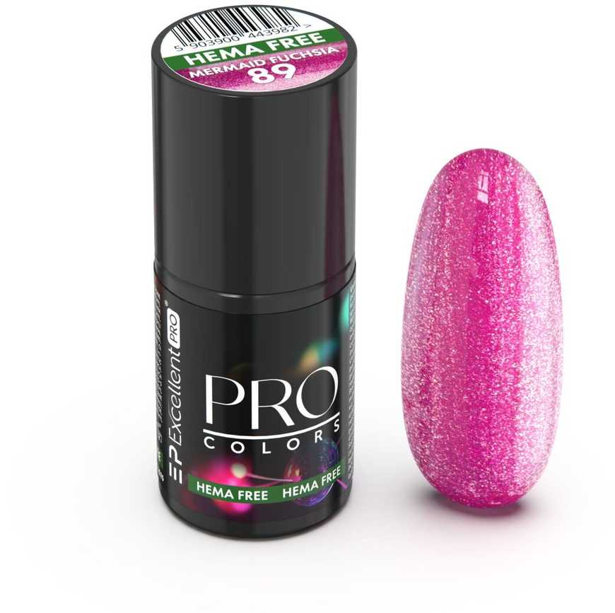 Cosmetics Zone Excellent Pro Pro Colors Hema Free hibridinis nagų lakas 89 Undinėlės fuksija 7g