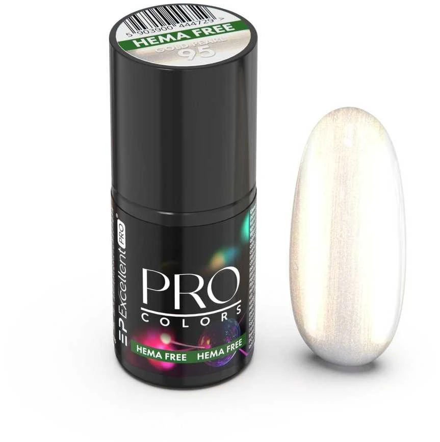 Semilac Excellent Pro Pro Colors Hema Free hibridinis nagų lakas 95 Gold Pearl 7g