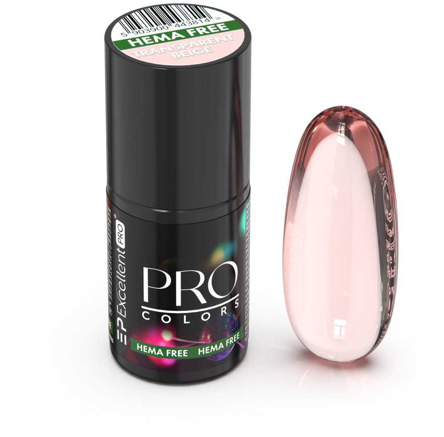 Cosmetics Zone Excellent Pro Pro Colors Hema Free hibridinis nagų lakas 3 skaidrus smėlio spalvos 7g