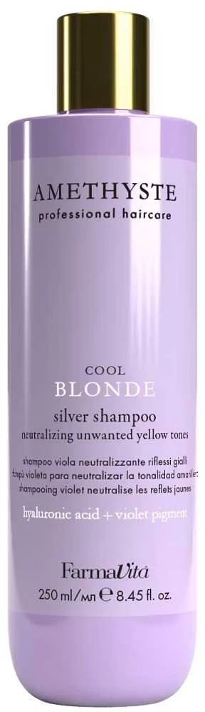 Farmavita Amethyste Cool Skirtas šviesiems plaukams šampūnas žiliems ir šviesintiems plaukams 250ml