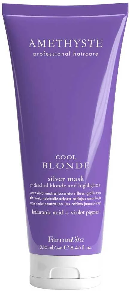 Farmavita Amethyste Cool Skirtas šviesiems plaukams maska do włosów siwych i rozjaśnianych 250ml