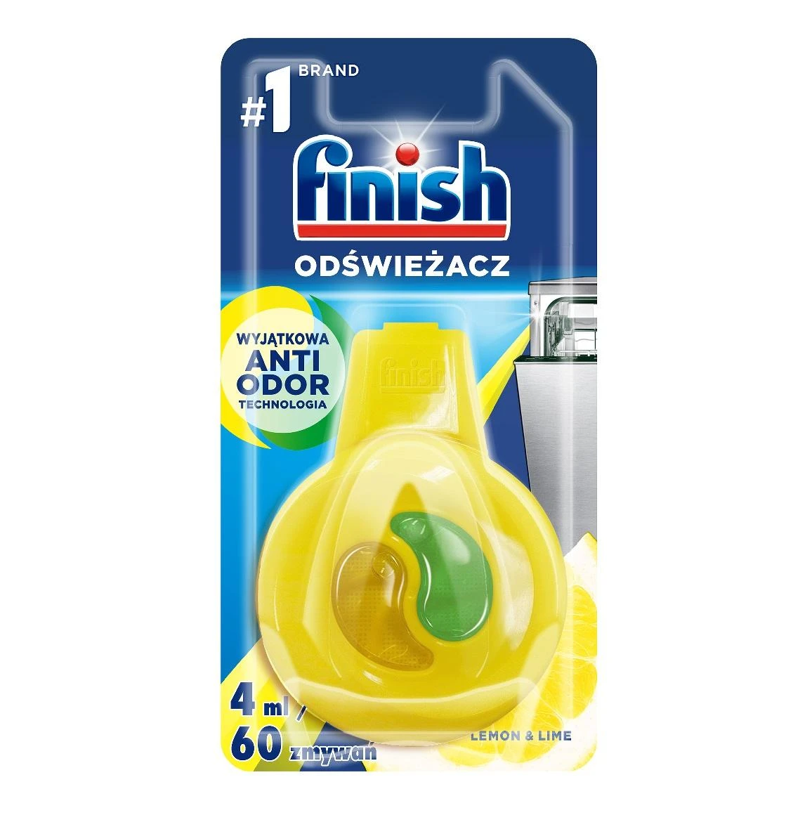 Gaiviklis indaplovėms FINISH Deo Lemon, 1 vnt.