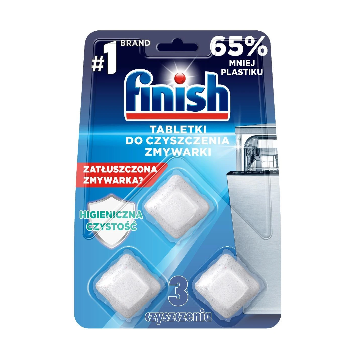 Indaplovės valymo priemonė FINISH, 3 tabletės