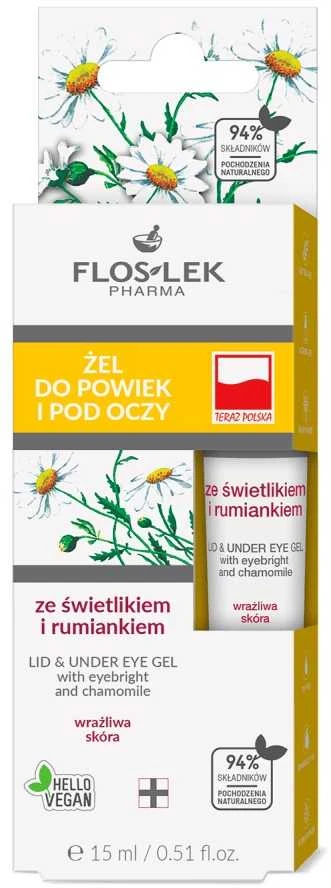 Floslek akių vokų ir akių geliai, 15 ml