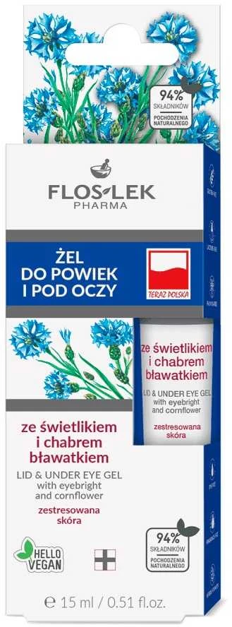 Floslek akių vokų ir akių geliai, 15 ml
