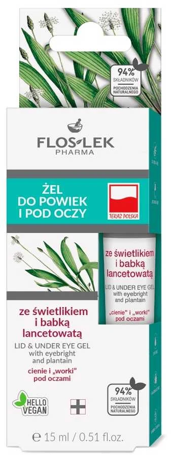Floslek akių vokų ir akių geliai, 15 ml