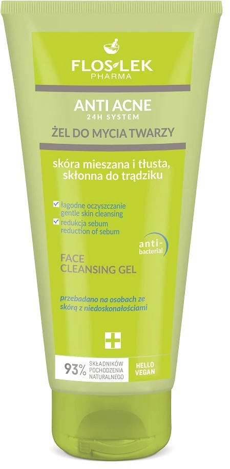 Floslek Anti Acne 24h System veido prausimosi gelis 200ml