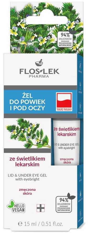 Floslek akių vokų ir akių geliai, 15 ml