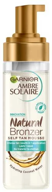 Garnier Ambre Solaire Natural Bronzer Self Tan Mousse savaiminio įdegio produktas unisex, 200 ml