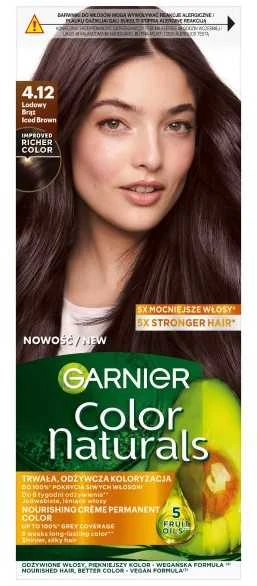 Garnier Color Naturals kreminė spalva 4.12 Ledo ruda