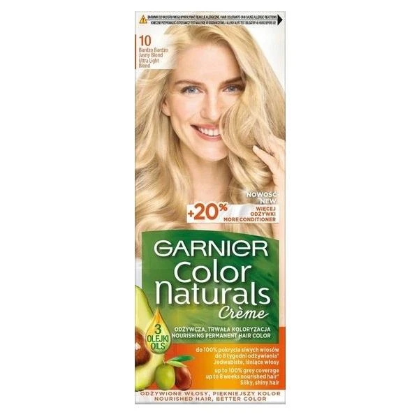 Garnier Color Naturals Creme 10 labai šviesi blondinė
