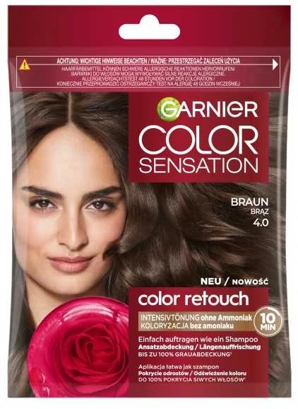 Garnier „Color Sensation“ spalvų retušavimas 4.0 ruda
