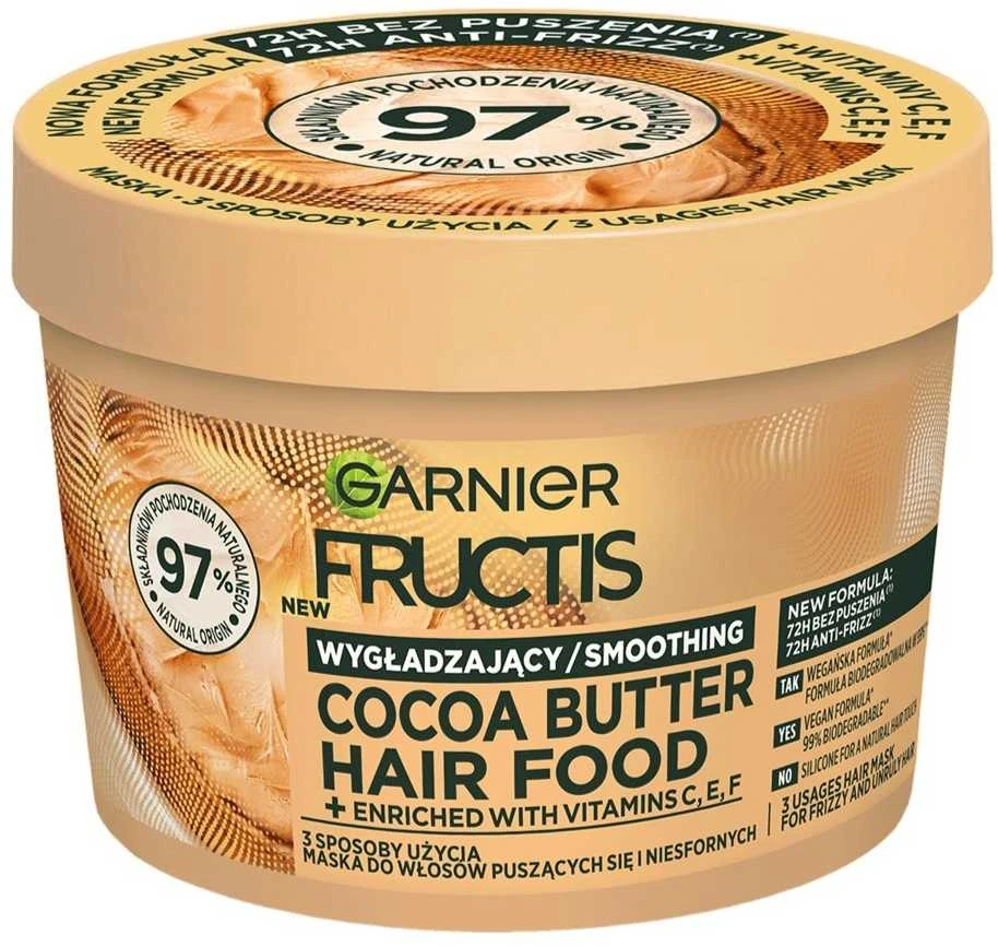 Garnier Fructis Cocoa Butter Hair Food lyginamoji kaukė slenkantiems ir nepaklusniems plaukams 400ml