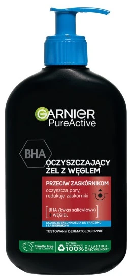 GARNIER Pure Active valomasis gelis su anglimi nuo inkštirų 250 ml
