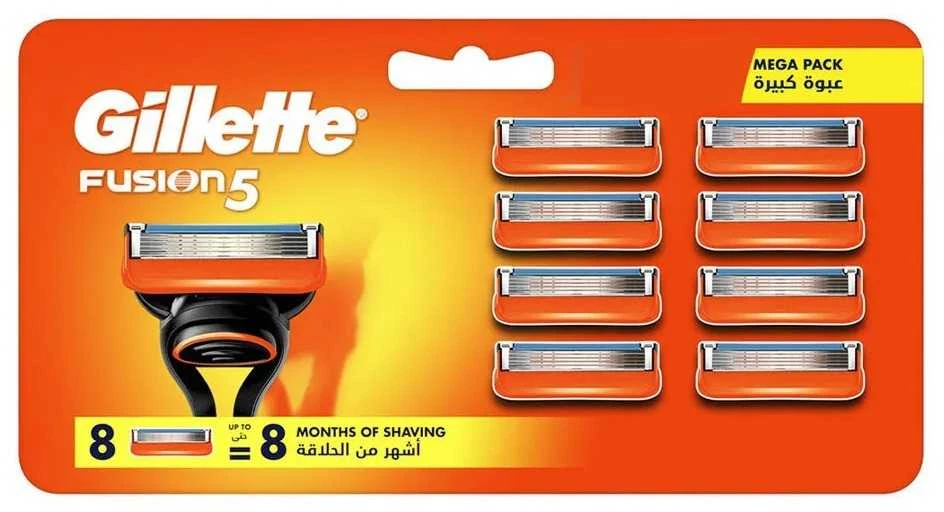„Gillette Fusion5“ pakaitiniai skutimosi peiliukai, 8 vnt.