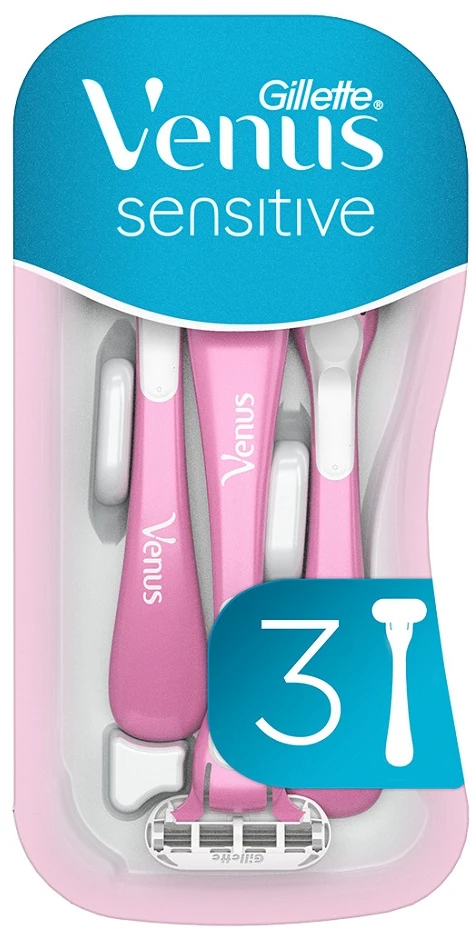 Gillette Venus Sensitive (3 vnt.) – vienkartiniai skustuvai