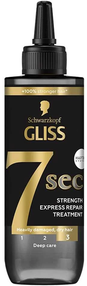 Gliss 7sec plaukų atstatymo priemonė juodame buteliuke
