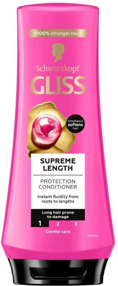 Schwarzkopf Gliss Supreme Length Protection kondicionierius Kondicionierius moterims, 200 ml