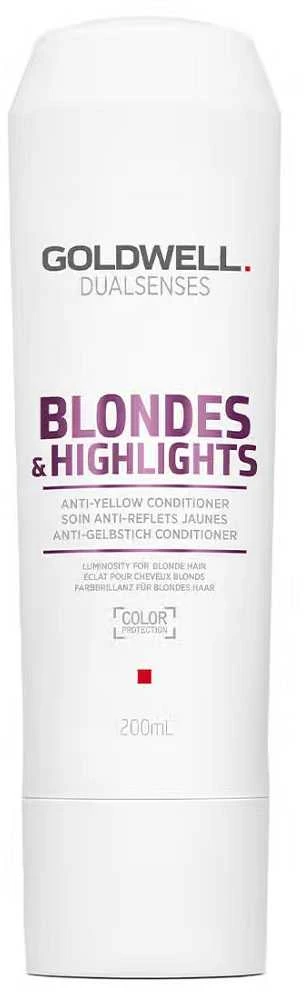 Šviesintų plaukų kondicionierius Goldwell Blondes&HighLights Anti-Geltona Conditioner 200ml