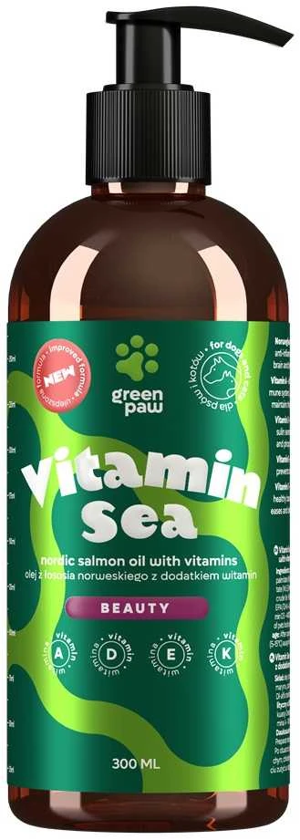 Green Paw Cosma Cannabis Žalioji paw Vitaminas jūros 300ml - Norvegijos lašišų aliejus, praturtintas A, D ir E vitaminais