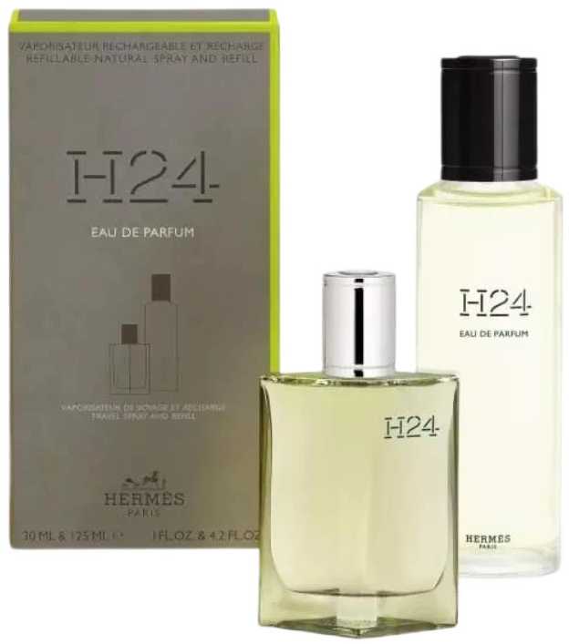Set Hermes: H24 Eau De Parfum For Men, 30 ml + H24 Eau De Parfum For Men Refill Papildomas, 125 ml
