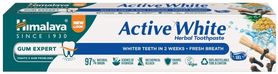 Himalaya Herbals Gaivinantis balinantis dantų gelis Active Baltas Fresh Gel, Himalaya, 75ml