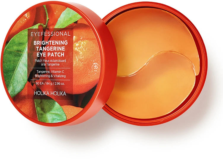 Holika Eyefessional Brightening Tangerine Eye Patch hidrogeliniai akių pleistrai su mandarinų ekstraktu 60vnt.