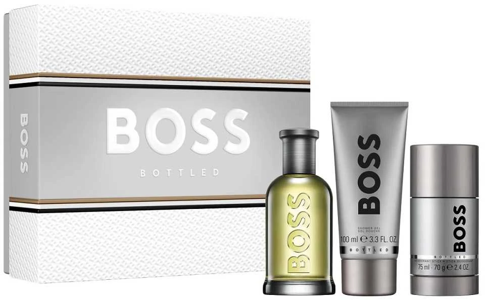Hugo Boss BOSS Bottled rinkinys vyrams (EDT, 100 ml + dušo želė, 100 ml + pieštukinis dezodorantas, 75 ml)