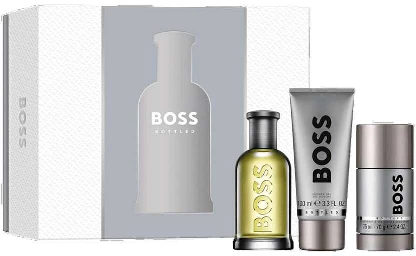 Hugo Boss BOSS Bottled rinkinys vyrams (EDT, 100 ml + dušo želė, 100 ml + dezodorantas, 75 ml)