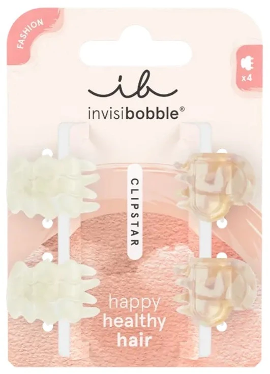 Invisibobble Plaukų segtukas Clipstar XS Petit Rainbow 4 vnt.