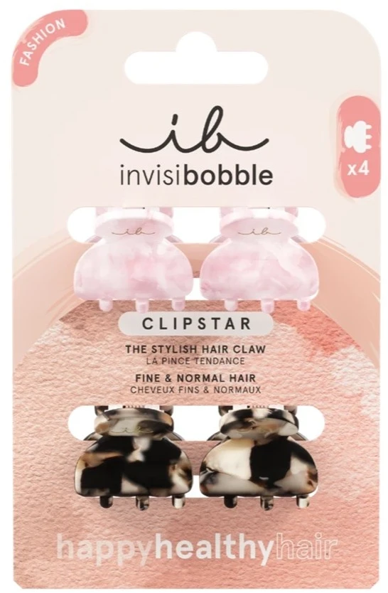 Invisibobble Plaukų segtukas Clipstar Petit Four New 4 vnt.