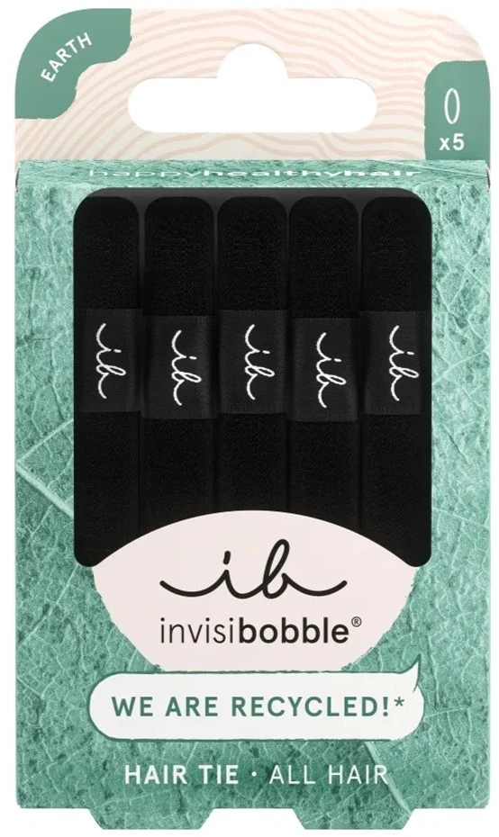 Invisibobble plaukų gumytės Juodos plaukų juostos 5 vnt.