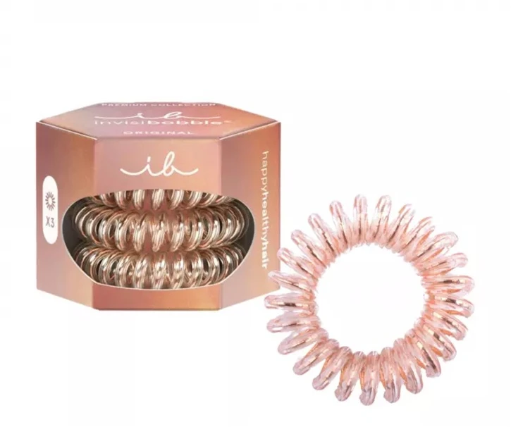 Invisibobble plaukų gumytės Original Premium Bronze me Pretty 3 vnt.