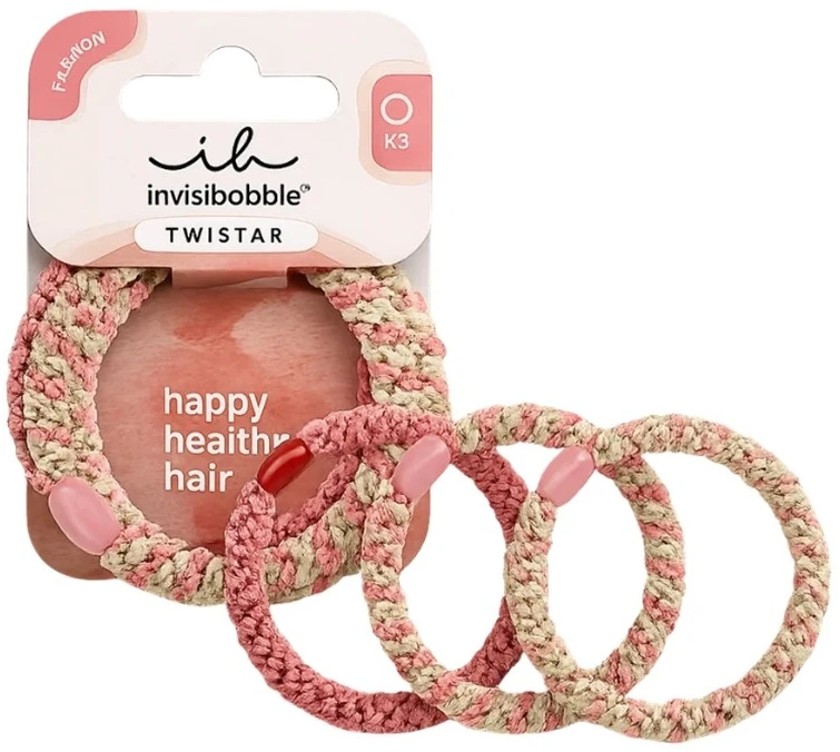 Invisibobble elastinės juostelės Twistar Blush kasytės 3 vnt.